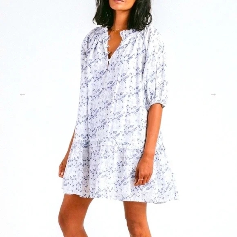 Cleobella NWOT Nevah Floral Puff Sleeve Mini Dress In Killarney Print Sz Small - Picture 3 of 16